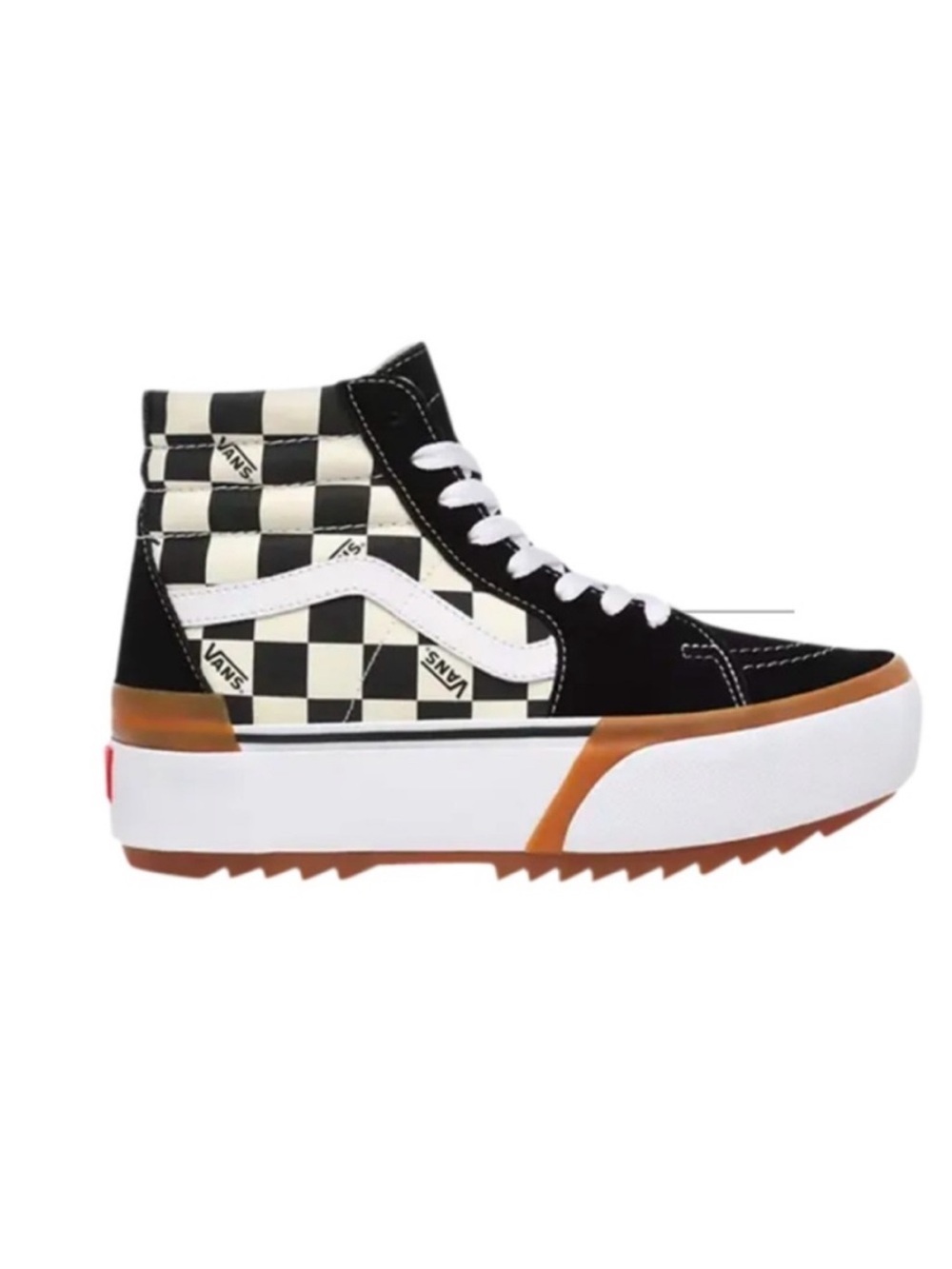 Vans Sk8-Hi Stacked
'Checkerboard' Platform Size
5.5W, 4M, 35EUR, 22cm